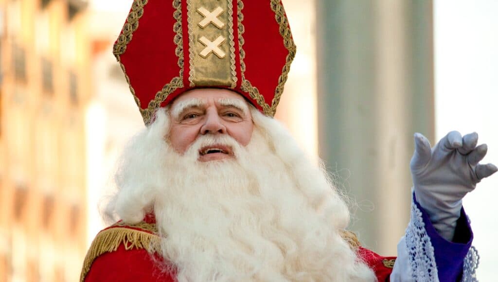 St Nicholas impersonator in a parade