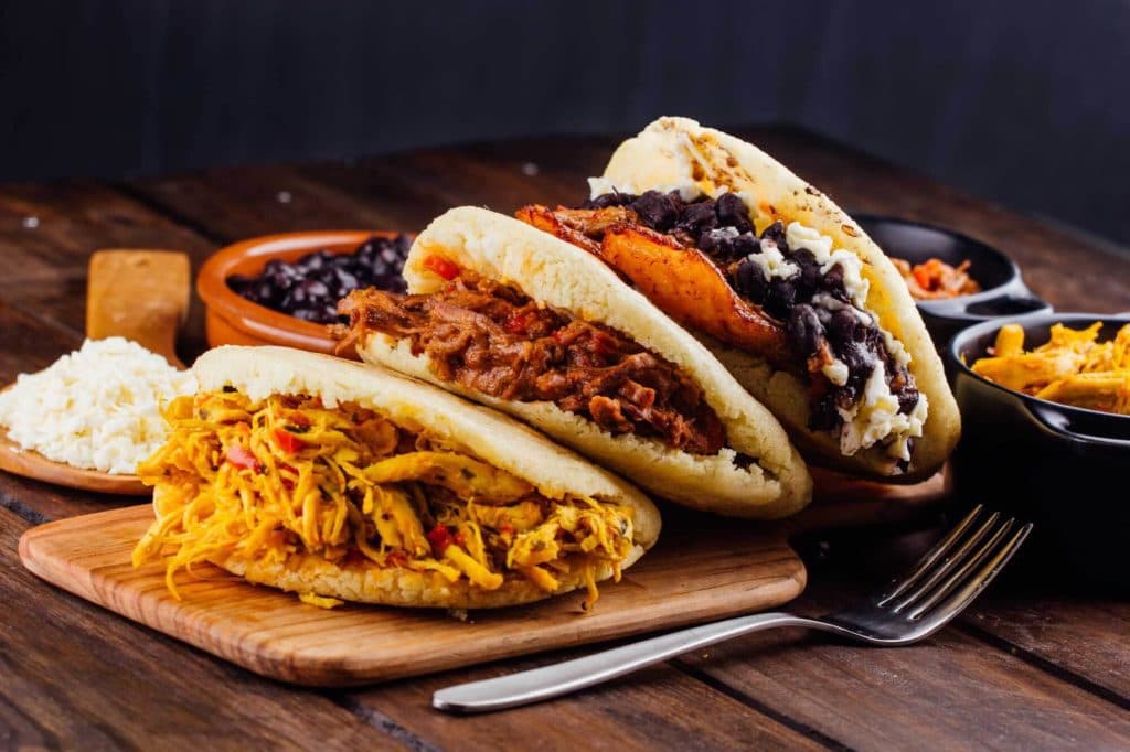 Hispanic food, tacos and dips