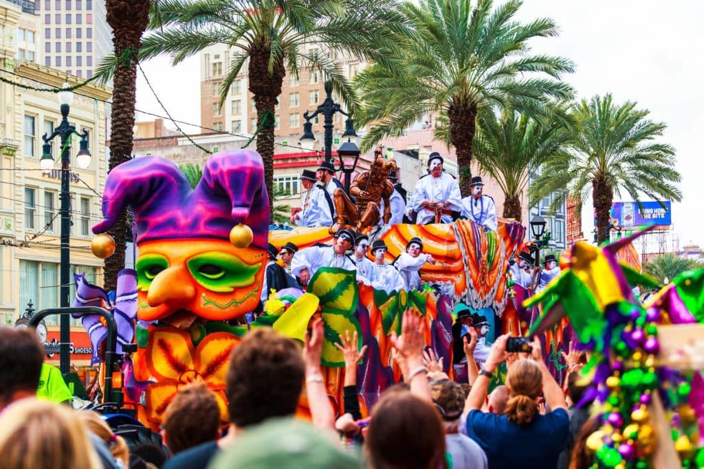 Mardi Gras float and parade