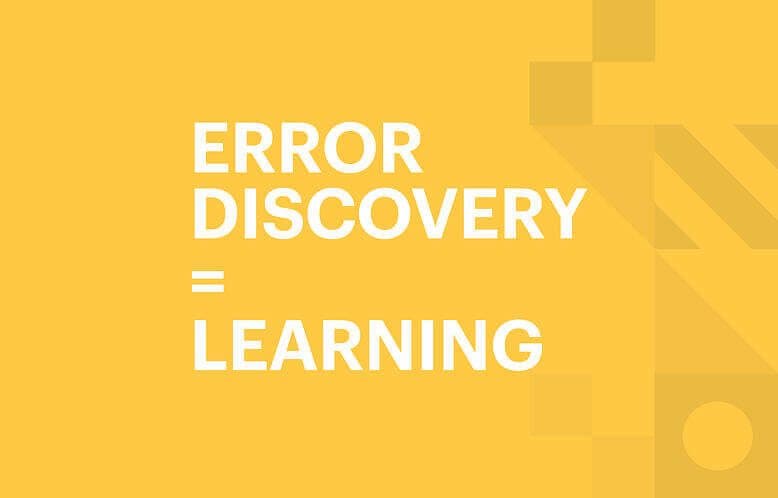 Writing that says: "error discovery learning"