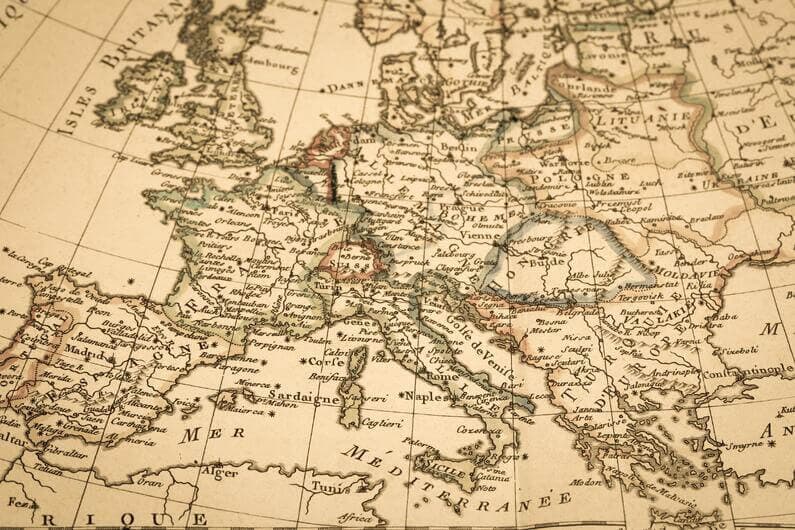 An old map of Europe