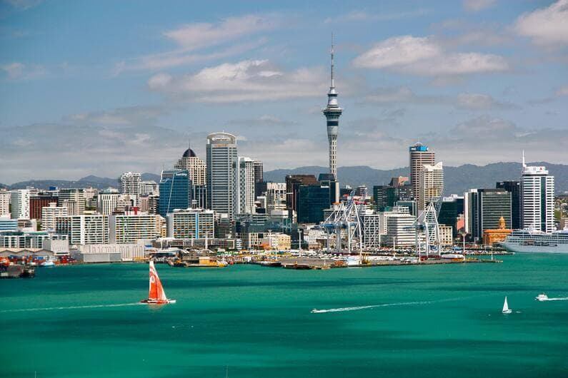 Harbor view of Auckland, New Zealand