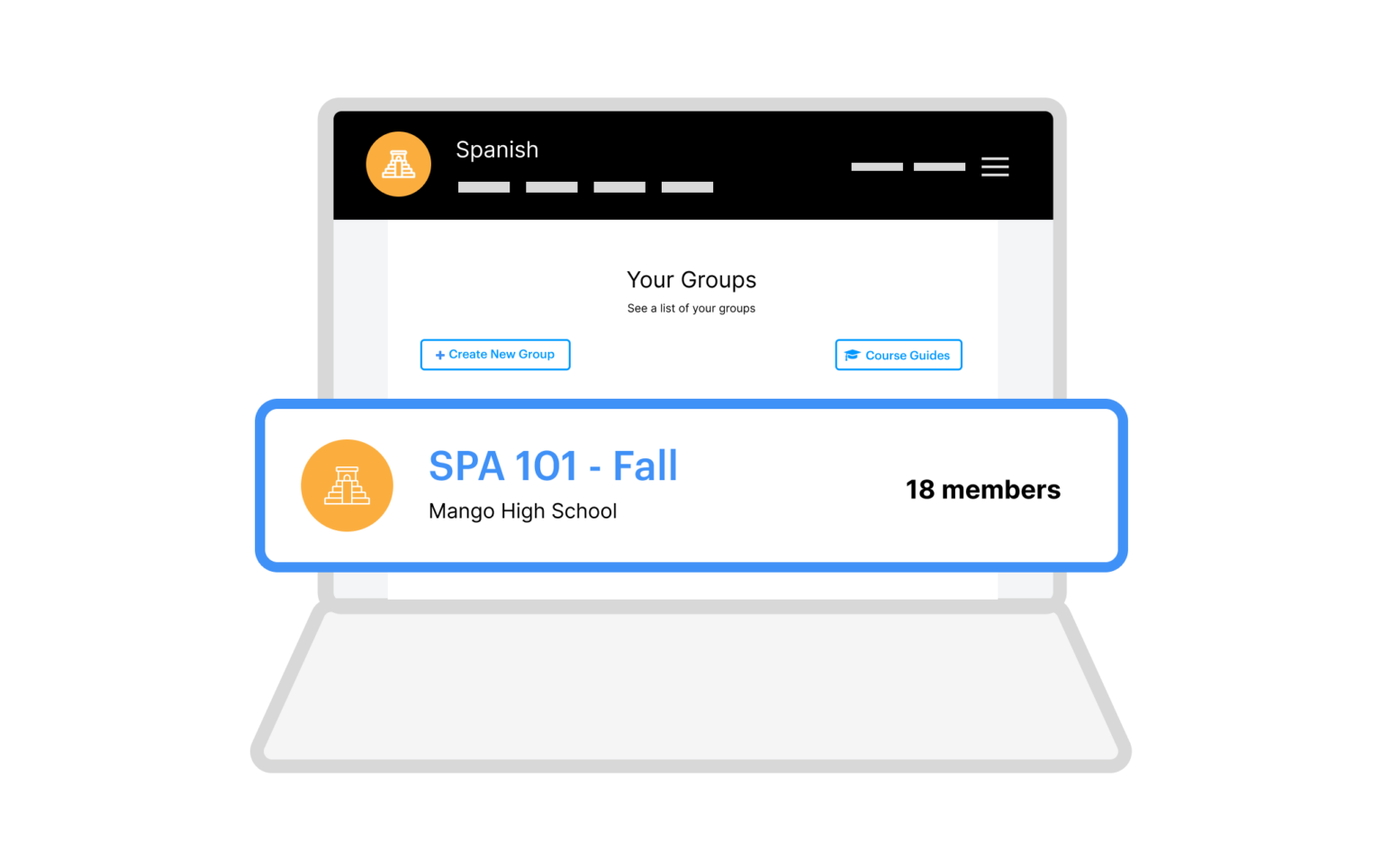 Educator portal view showing student tracking and quiz results
