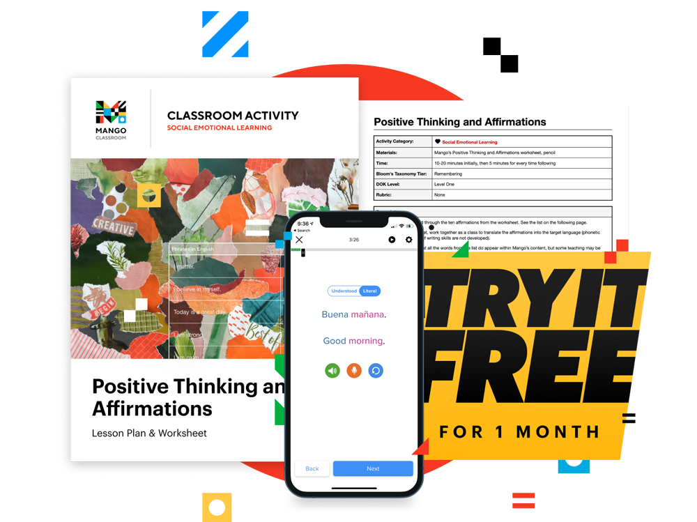 Positive Thinking Activity Mockup