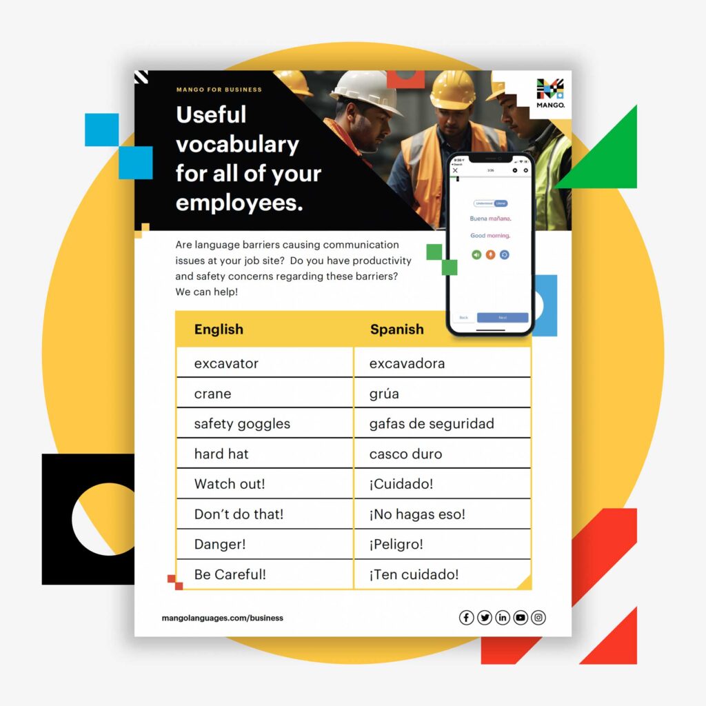 Breaking Down Language Barriers on Your Job Site Mango Languages